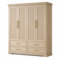 Armario de madera con 4 puertas y 4 cajones