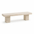 Banco de travertino rectangular 180 cm beige