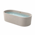 Bañera Independiente Ovalada de Mármol Artificial Beige
